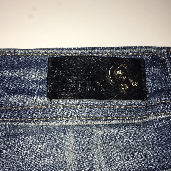 Distressed Denim Skirt - Picture 4 of 4